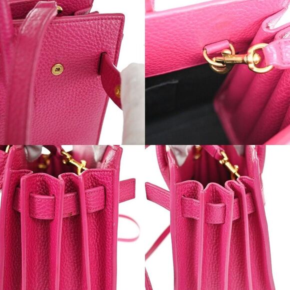 Saint Laurent Sac De Jour Pink Leather Handbag (Pre-Owned) - Picture 11 of 12